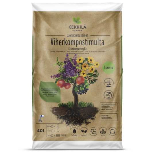 Kekkilä Viherkompostimulta, 40 l, luomu