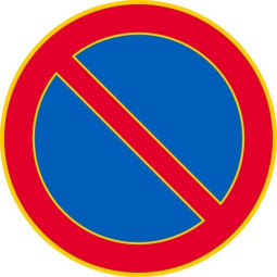 Pysäköinti kielletty C38 tarra R1 400 mm