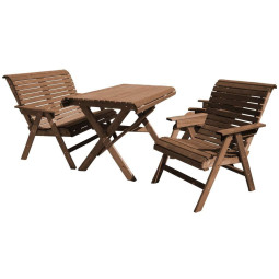 Tammiston Puu Lemmikki-ryhmä 2+1+1+pöytä, ruskea