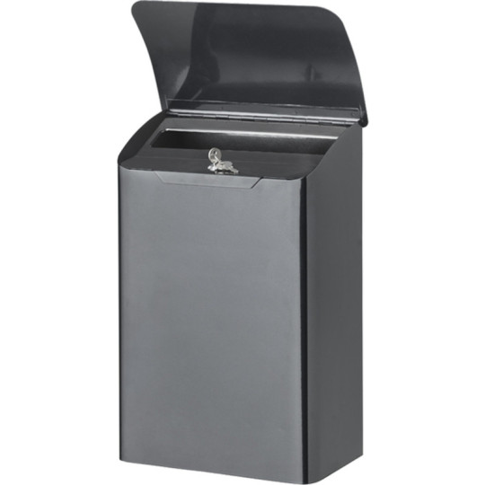 Postilaatikko metallinen lukittava välikannella