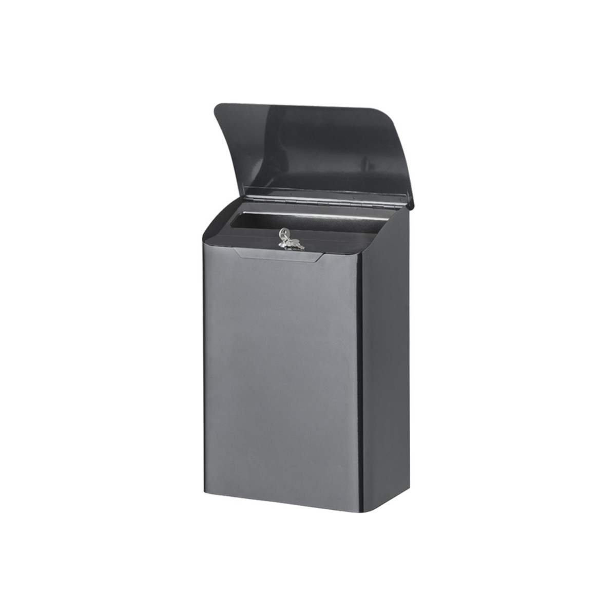 Postilaatikko metallinen lukittava välikannella