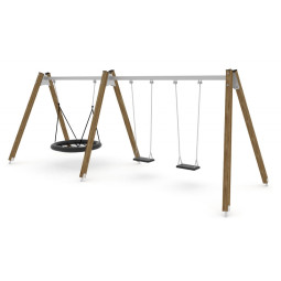 Keinurunko pesäistuimella ja kahdella istuinpaikalla