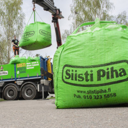 Maa-ainesjäte suursäkissä