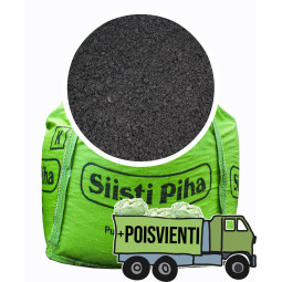 Kivituhka tumman + ylijäämämaan poisvienti 1 m3