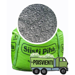 Kivituhka harmaa + ylijäämämaan poisvienti 1 m3