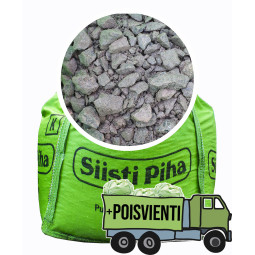 Kalliomurske 0 - 32 mm + ylijäämämaan poisvienti 1 m3