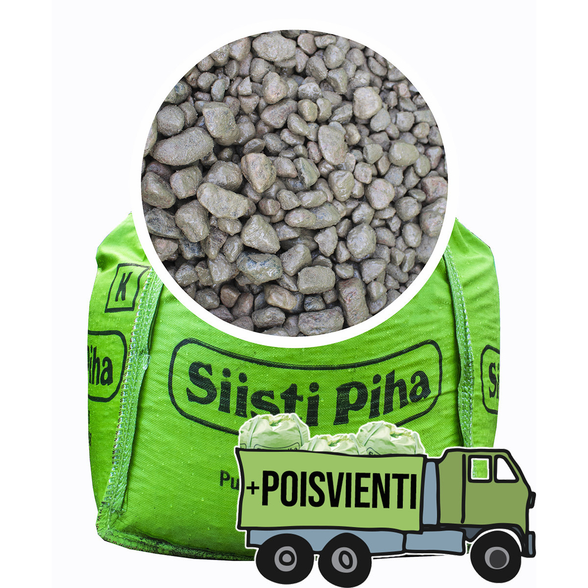 Singeli 16-32 mm + ylijäämämaan poisvienti 1 m3