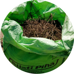 Puutarhajäte + maa-ainesjäte suursäkissä