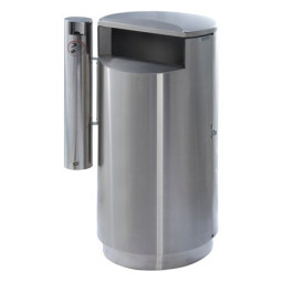 Helsinki Siti roskakori 100 l RST, putkituhkakupilla