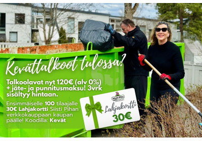 Tilaa kevään talkoolavat hyvissä ajoin!